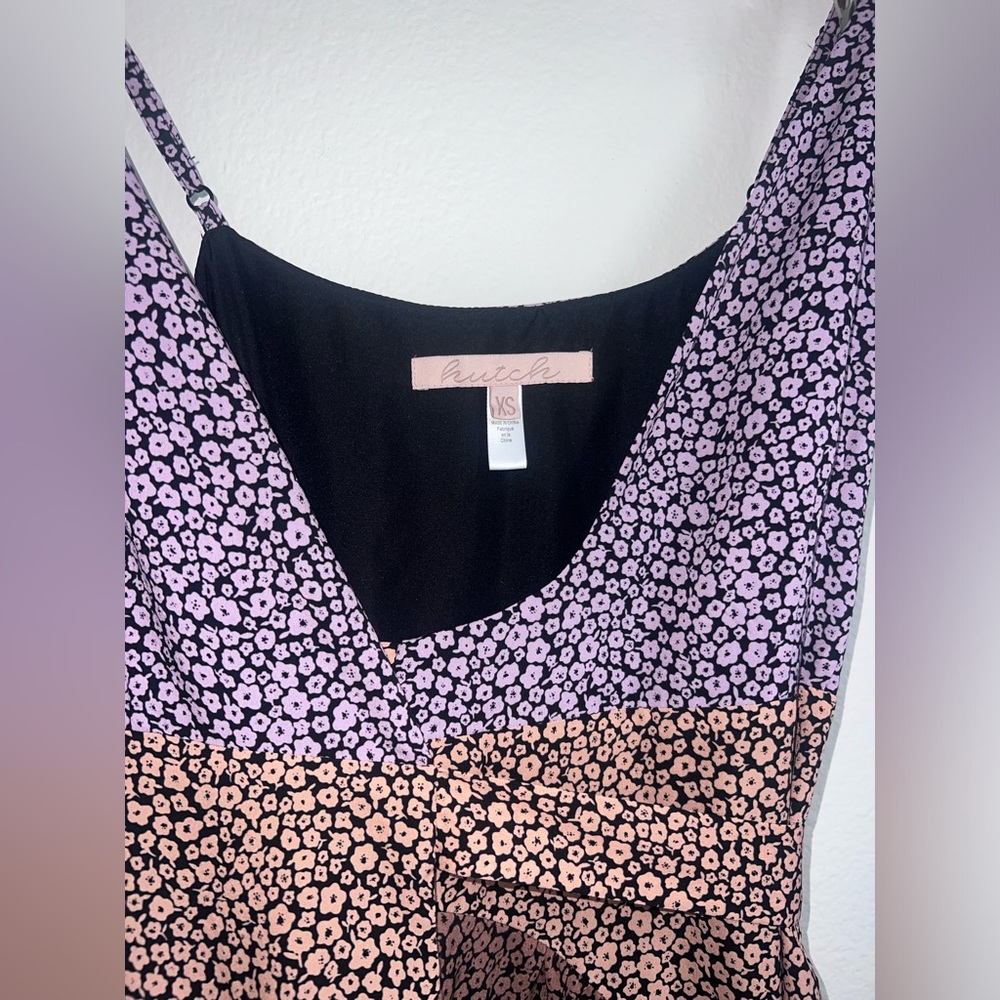 Anthropologie Hutch ELMA High Low Wrap Dress Pink/Peach/Copper XS - Picture 5 of 5